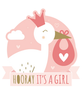 Deurbord Hooray It'S A Girl